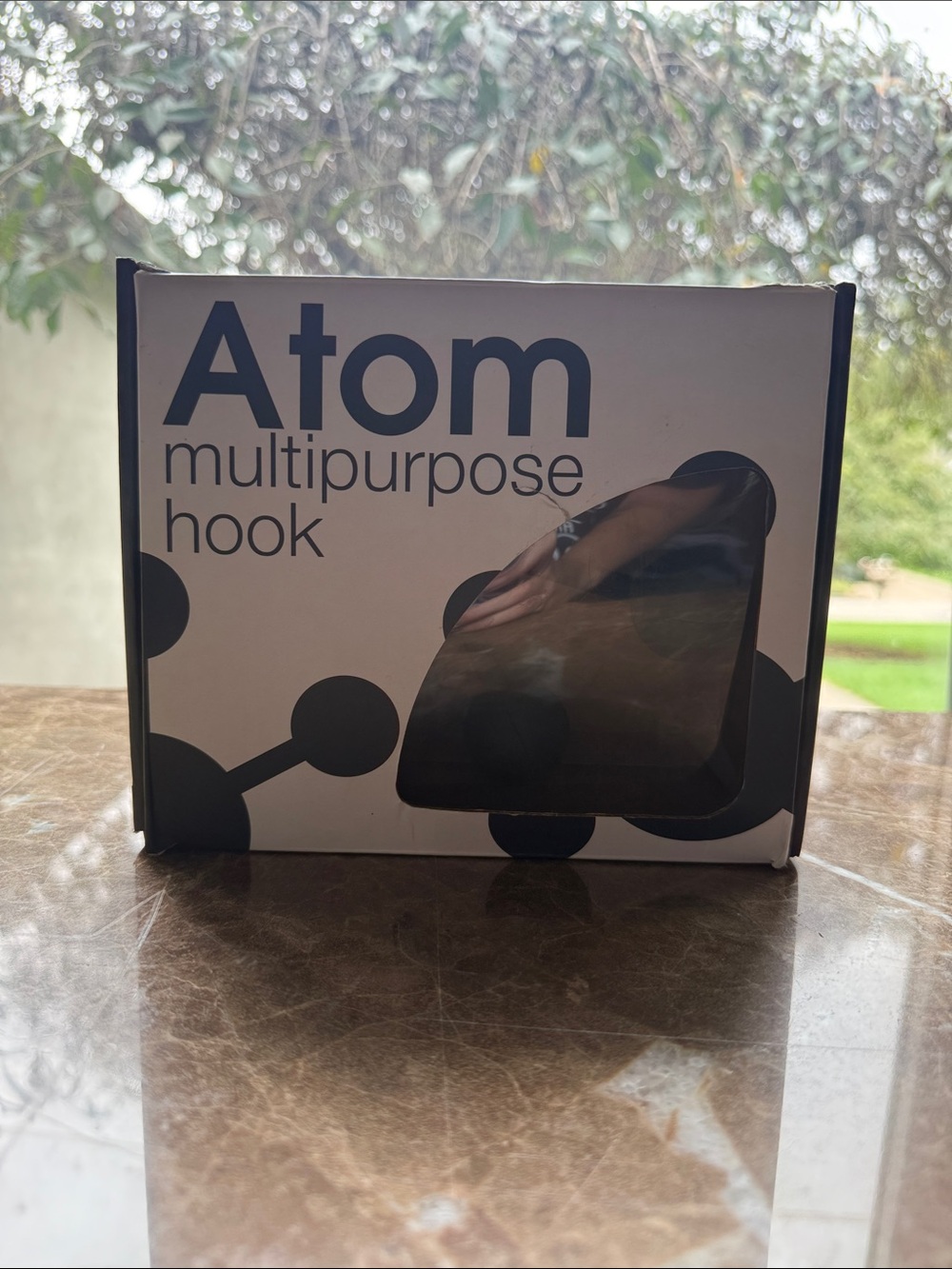 Black Atom Multipurpose Hook - Sleek Wall-Mount Organizer